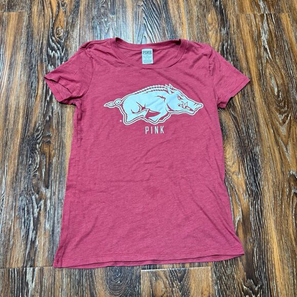 PINK Brand Razorback Size M 5th & Ocean Arkansas Shirt Red - Picture 1 of 5
